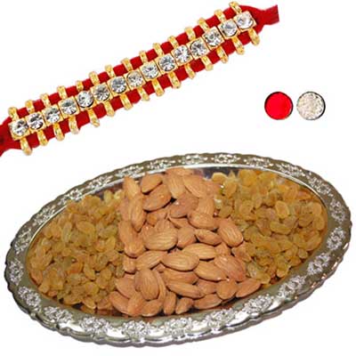 "Rakhi with Dry Fruits - code F18 - Click here to View more details about this Product